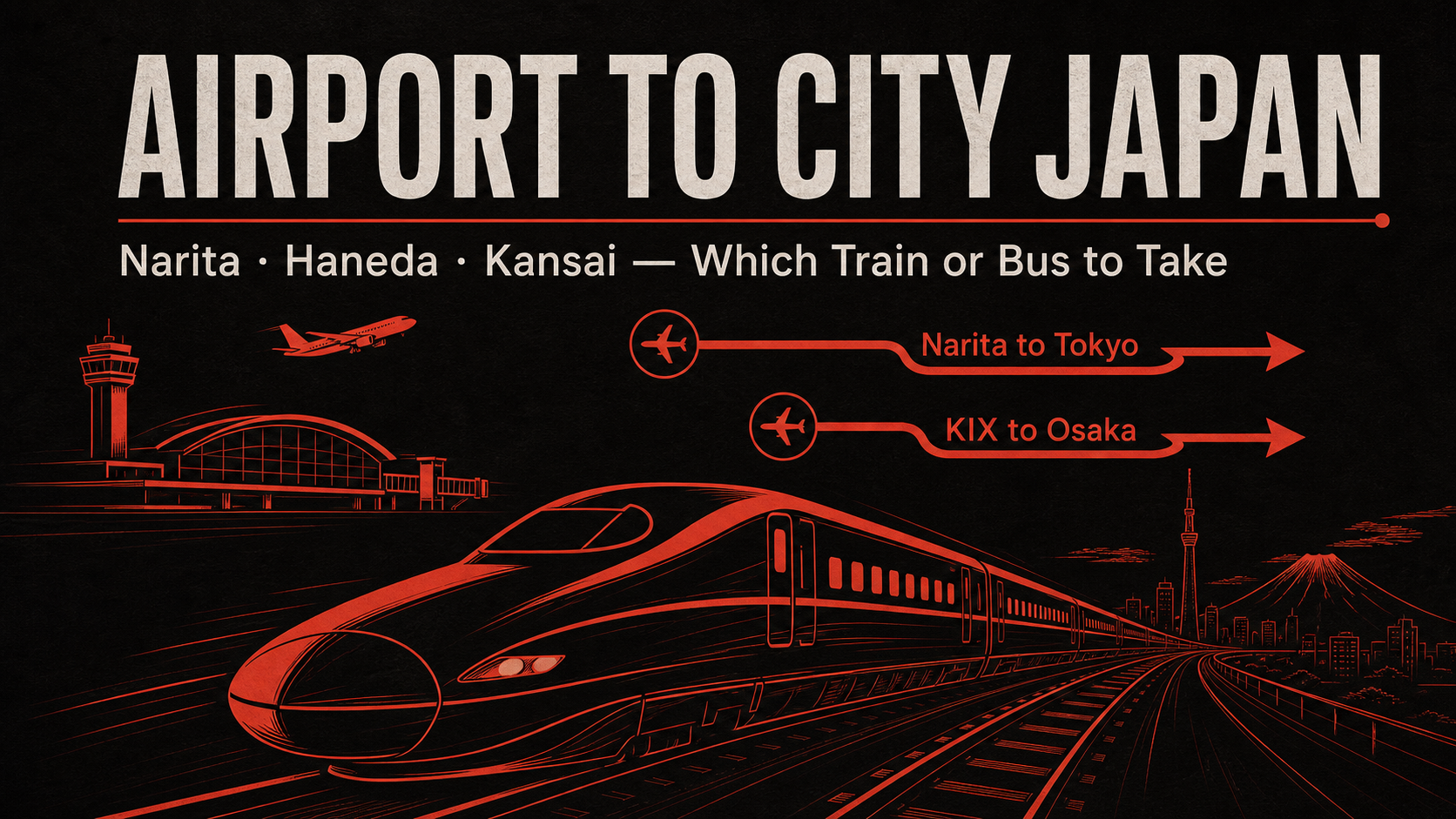 Japan airport to city access guide — Narita, Haneda, Kansai transport comparison