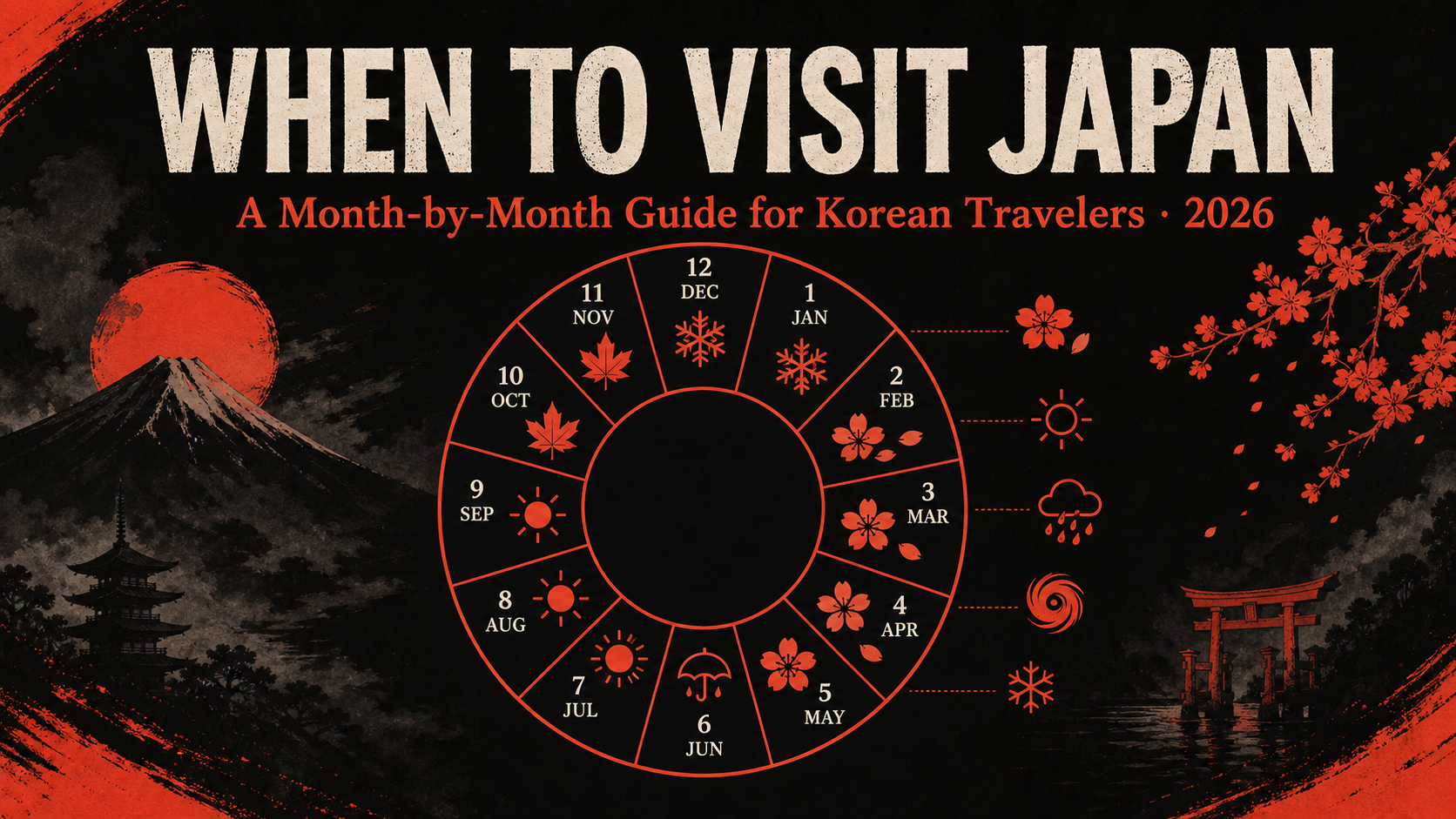 일본 여행 언제 가는 게 좋을까 — 한국인 기준 월별 시기 결정 가이드