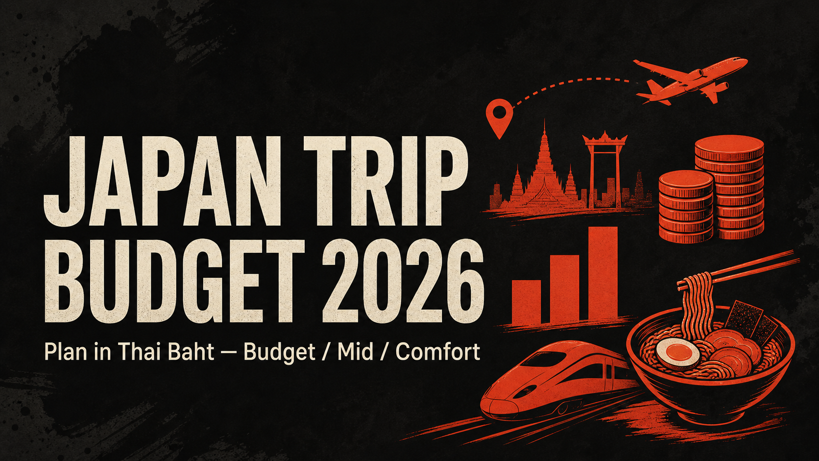เที่ยวญี่ปุ่นใช้งบเท่าไหร่ 2026 — วางแผนงบเป็นเงินบาทแบบสัดส่วน 3 ระดับ ประหยัด กลาง สบาย